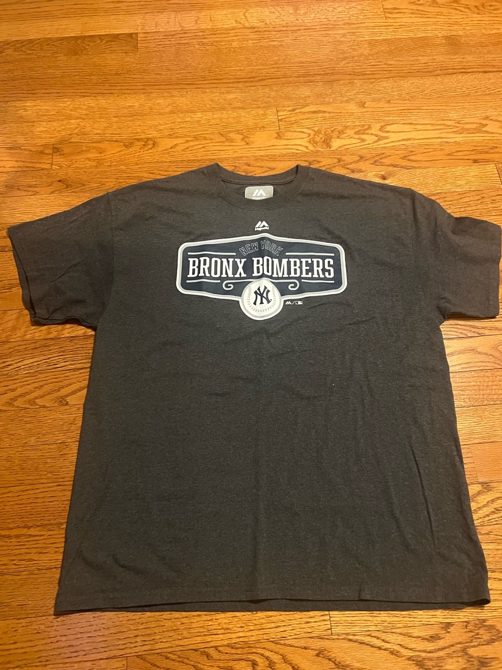 Majestic New York Yankees Bronx Bombers Charcoal Graphic T-Shirt